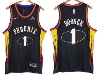Phoenix Suns #1 Devin Booker Black 75th Anniversary Jersey