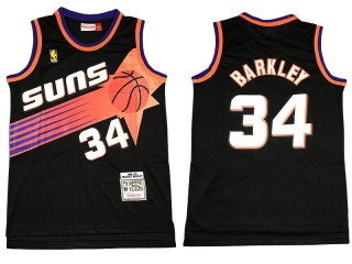 M&N Phoenix Suns #34 Charles Barkley Black Hardwood Classic Jersey