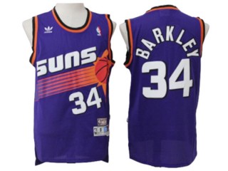 Phoenix Suns #34 Charles Barkley Purple Hardwood Classic Jersey