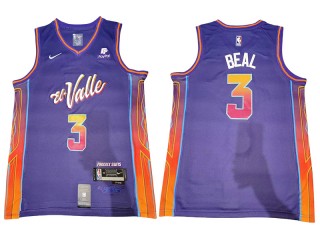 Phoenix Suns #3 Bradley Beal Purple 2023/24 City Edition Swingman Jersey