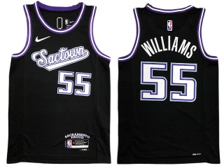 Sacramento Kings #55 Jason Williams Black City Edition Fastbreak Replica Jersey