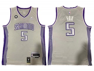 Sacramento Kings #5 De'Aaron Fox 2022-23 Gray City Edition Swingman Jersey