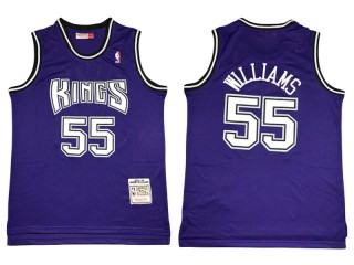 M&N Sacramento Kings #55 Jason Williams Purple Hardwood Classic Jersey