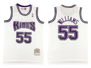 M&N Sacramento Kings #55 Jason Williams White Hardwood Classic Jersey