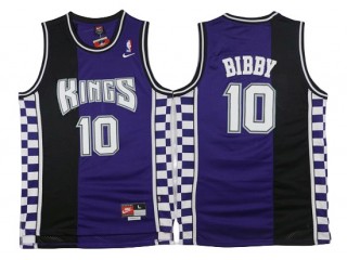 Sacramento Kings #10 Mike Bibby Black/Purple Throwback Jersey