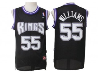Sacramento Kings #55 Jason Williams Black Throwback Jersey