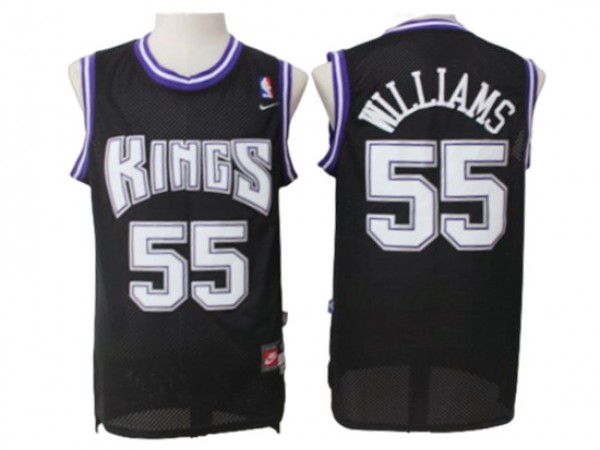 Sacramento Kings #55 Jason Williams Black Throwback Jersey