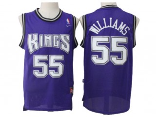 Sacramento Kings #55 Jason Williams Purple Throwback Jersey