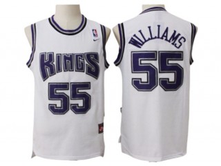 Sacramento Kings #55 Jason Williams White Throwback Jersey