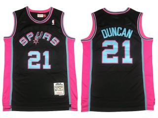 M&N San Antonio Spurs #21 Tim Duncan Black Reload 1998/99 Hardwood Classics Jersey