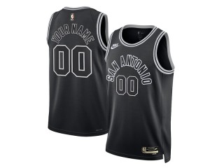 Custom San Antonio Spurs Black Classic Edition Swingman Jersey