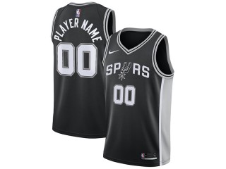 Custom San Antonio Spurs Black Icon Edition Swingman Jersey