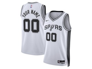Custom San Antonio Spurs White Association Edition Swingman Jersey