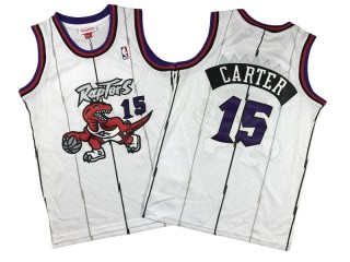 M&N Toronto Raptors #15 Vince Carter White 1998/99 Throwback Jersey