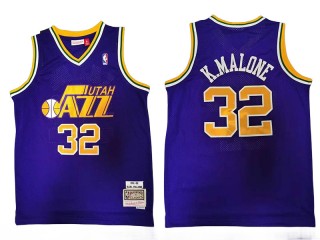 M&N Utah Jazz #32 Karl Malone Purple 1991/92 Hardwood Classic Jersey