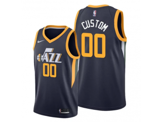 Custom Utah Jazz Navy Icon Edition Jersey