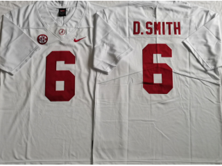 Alabama Crimson Tide #6 DeVonta Smith White Football Jersey