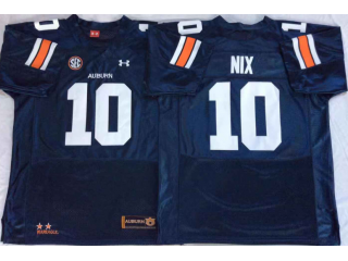 Auburn Tigers #10 Bo Nix Navy Football Jersey