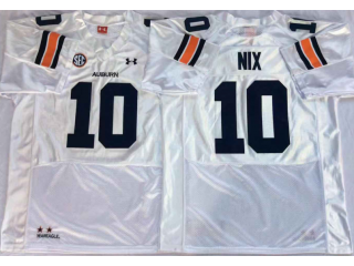 Auburn Tigers #10 Bo Nix White Football Jersey