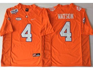 Clemson Tigers #4 Deshaun Watson Orange Football Jersey