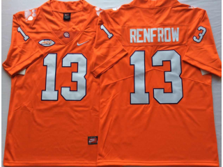 Clemson Tigers #13 Hunter Renfrow Orange Football Jersey