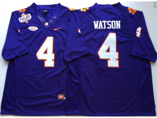 Clemson Tigers #4 Deshaun Watson Purple Football Jersey