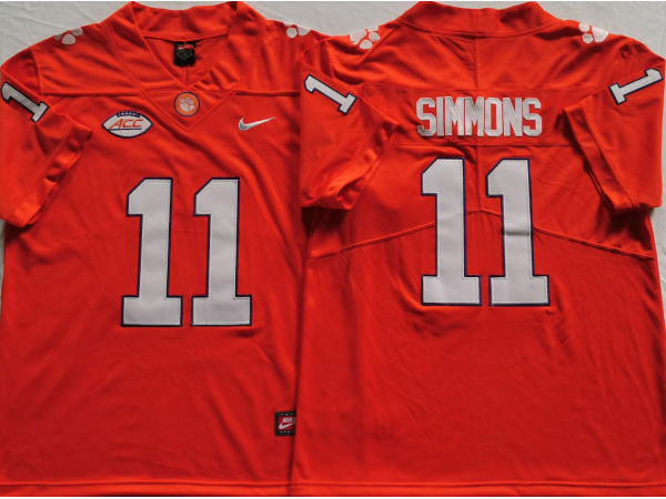 Clemson Tigers #11 Isaiah Simmons Orange Football Jersey