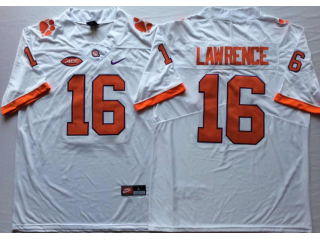 Clemson Tigers #16 Trevor Lawrence White Football Jersey