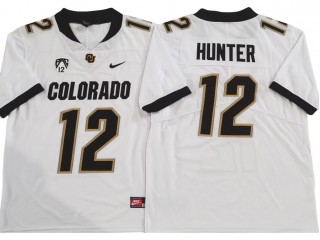 Colorado Buffaloes #12 Travis Hunter White Football Jersey