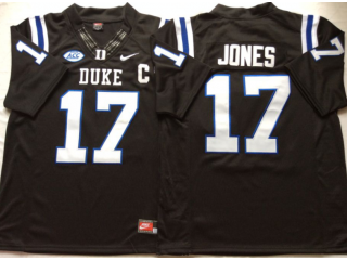 Duke Blue Devils #17 Daniel Jones Black College Football Jersey