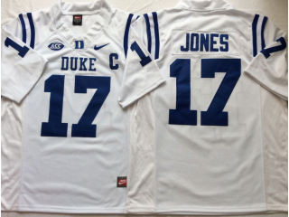 Duke Blue Devils #17 Daniel Jones White College Football Jersey