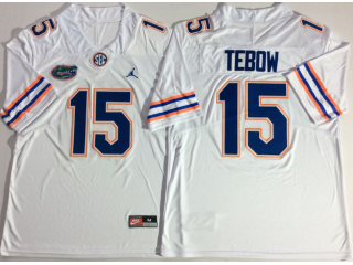 Florida Gators #15 Tim Tebow White Football Jersey