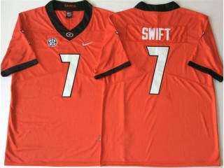Georgia Bulldogs #7 D'Andre Swift Red Football Jersey