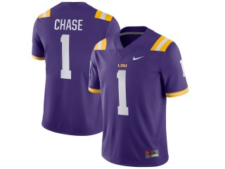 LSU Tigers #1 Ja'Marr Chase Purple College Football Jersey