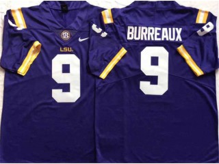  LSU Tigers #9  Joe Burreaux Purple Football Jersey