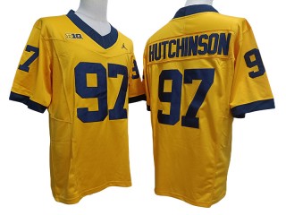 Michigan Wolverines #97 Aidan Hutchinson Yellow Vapor F.U.S.E. Limited Jersey