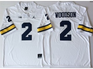 Michigan Wolverines #2 Charles Woodson White Football Jersey