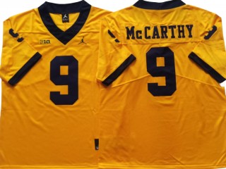Michigan Wolverines #9 J.J. McCarthy Yellow Football Jersey