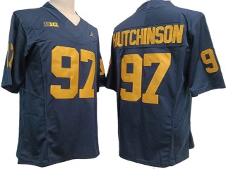 Michigan Wolverines #97 Aidan Hutchinson Navy Vapor F.U.S.E. Limited Jersey