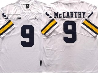 Michigan Wolverines #9 J.J. McCarthy White Football Jersey