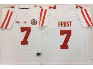 Nebraska Cornhuskers #7 Scott Frost White Football Jersey