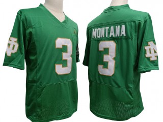 Notre Dame Fighting Irish #3 Joe Montana Green Vapor F.U.S.E. Limited Jersey