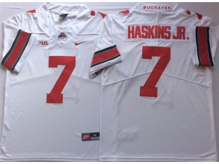 Ohio State Buckeyes #7 Dwayne Haskins Jr. White Jersey - Custom