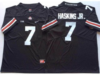 Ohio State Buckeyes #7 Dwayne Haskins Jr. Black/White Jersey - Custom
