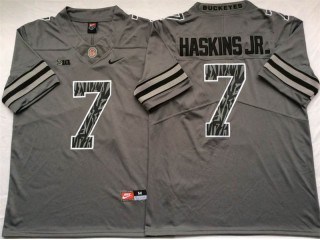 Ohio State Buckeyes #7 Dwayne Haskins Jr. Gray Shadow  Jersey - Custom