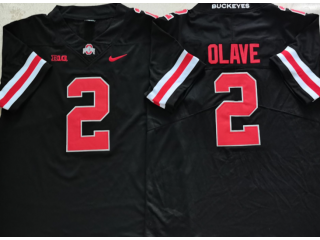 Ohio State Buckeyes #2 Chris Olave Black Football Jersey