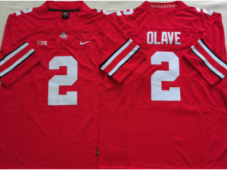 Ohio State Buckeyes #2 Chris Olave Red Football Jersey