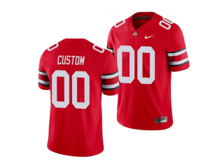 Custom Ohio State Buckeyes Red Football Jersey