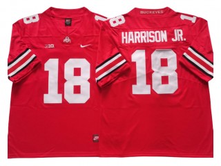 Ohio State Buckeyes #18 Marvin Harrison Jr. Red Football Jersey