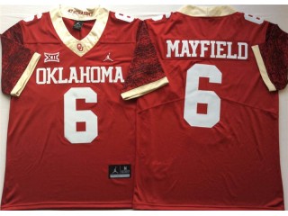 Oklahoma Sooners #6 Baker Mayfield Red Football Alternate Jersey